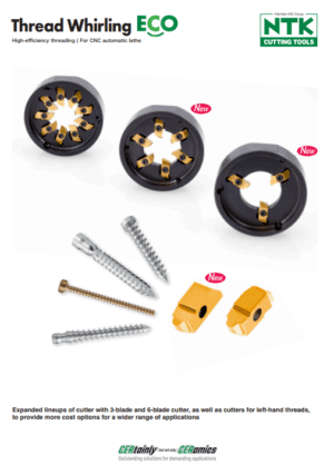 Thread Whirling ECO｜ For high-efficiency thread cutting