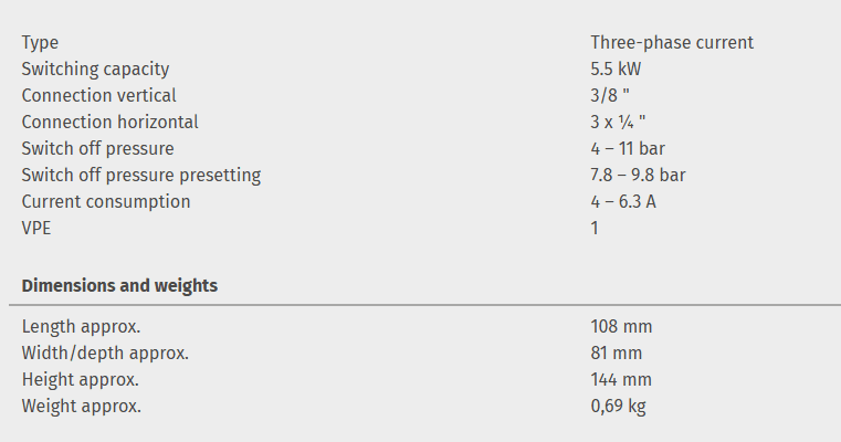 CONDOR MDR 3 / 4-6,3 A / 11 bar - Image 2