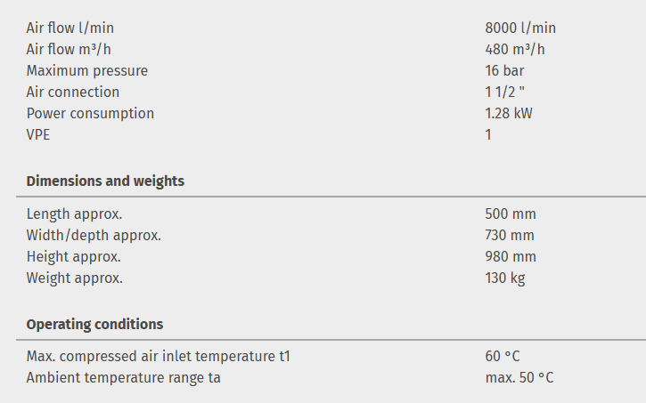 Compressed air refrigeration dryer ASD 480 - Image 2