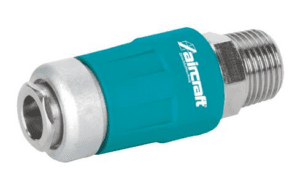 Safety quick coupling with male thread