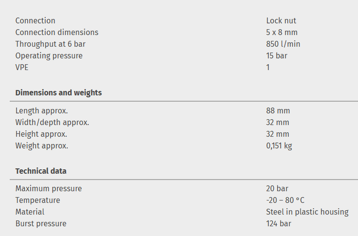 One-hand safety quick coupling with lock nut for 5mm spiral hose - Image 2