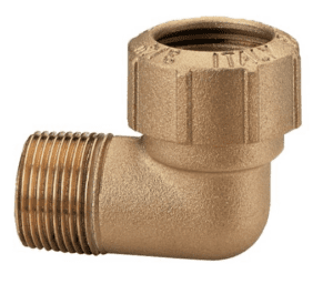 Angled screw-in connector 90° (brass)