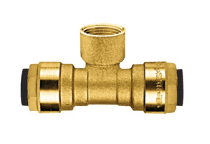 T-screw-on connector (brass)