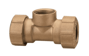 T-screw-on connector (brass)