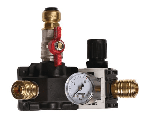 End distribution box with two one-hand clutches, stopcock and pressure regulator - Image 2