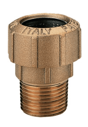Straight screw-in connector (brass)