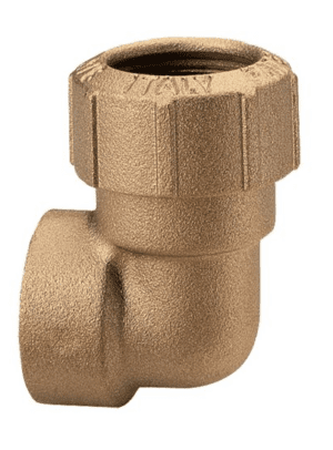 Angled screw-on connector 90° (brass)