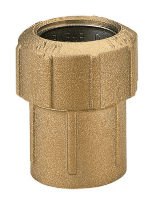 Straight screw-on connector (brass)  32 mm OD / G1" IT