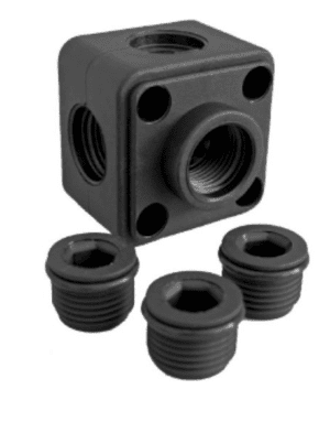 Air distribution box plastic  4 x 1/2"
