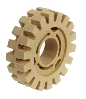 Rubber eraser disc  ocher