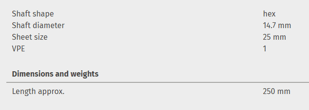 Flat chisel ML-F S14,7-250 - Image 2