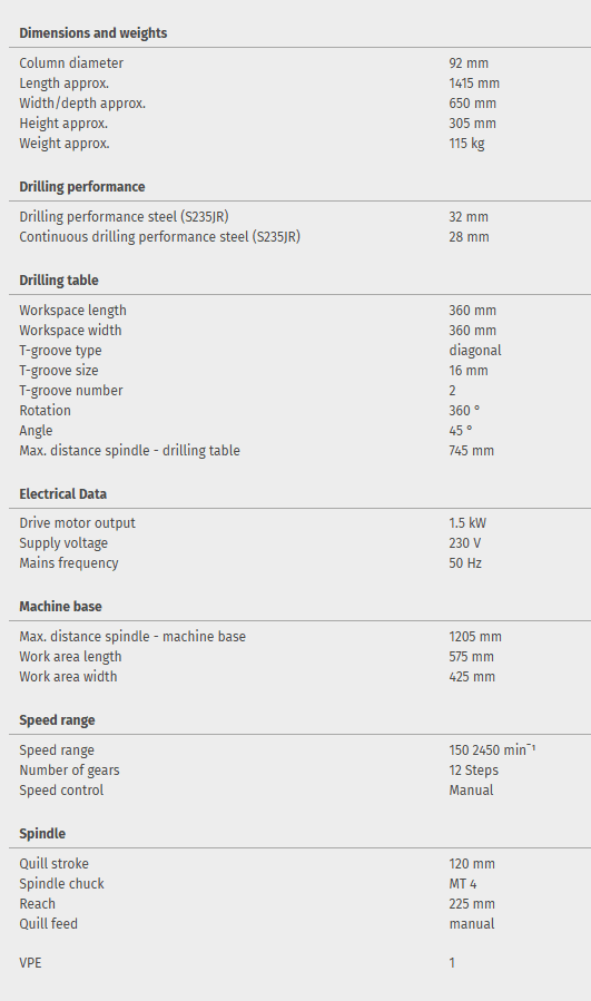 Upright drill DQ 31 (230 V) - Image 3