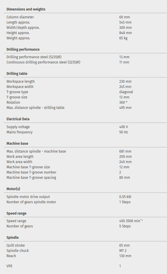 Bench drill OPTIdrill B 16H Special offer set - Image 2