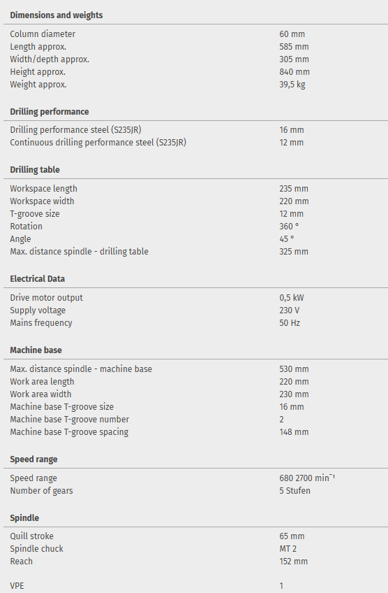 Bench drill OPTIdrill D 17Pro Special offer set - Image 5