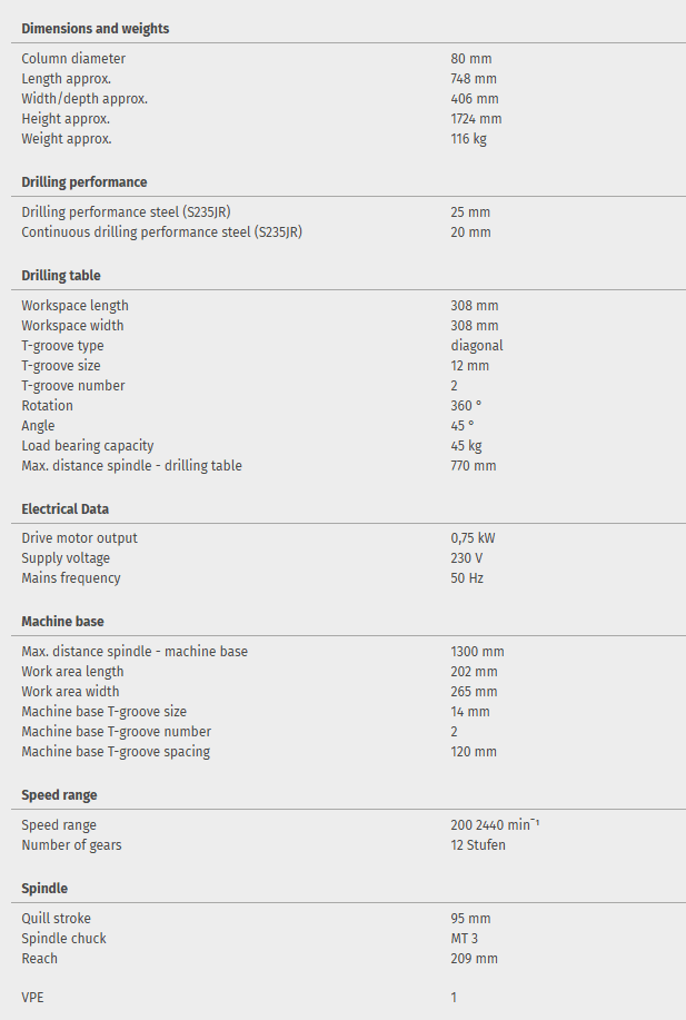 Upright drill OPTIdrill DP 26-F (230 V) - Image 7