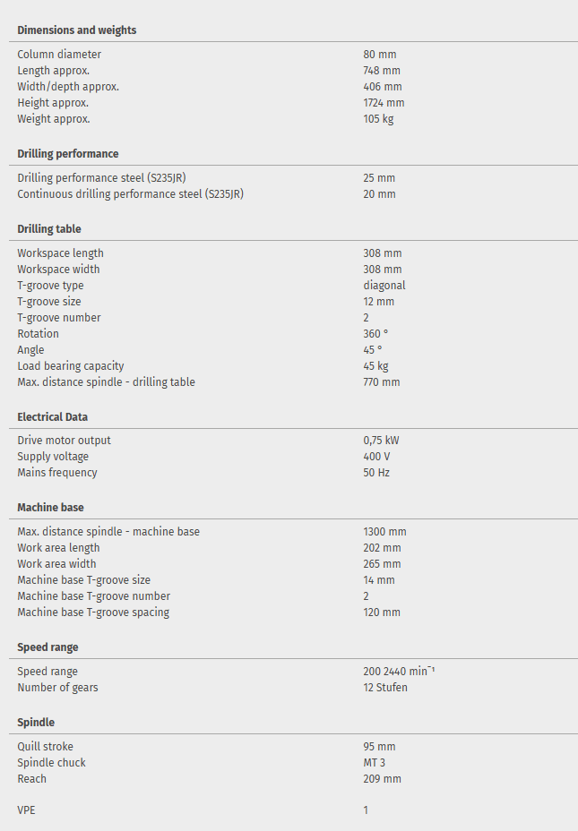 Upright drill OPTIdrill DP 26-F (400 V) - Image 7