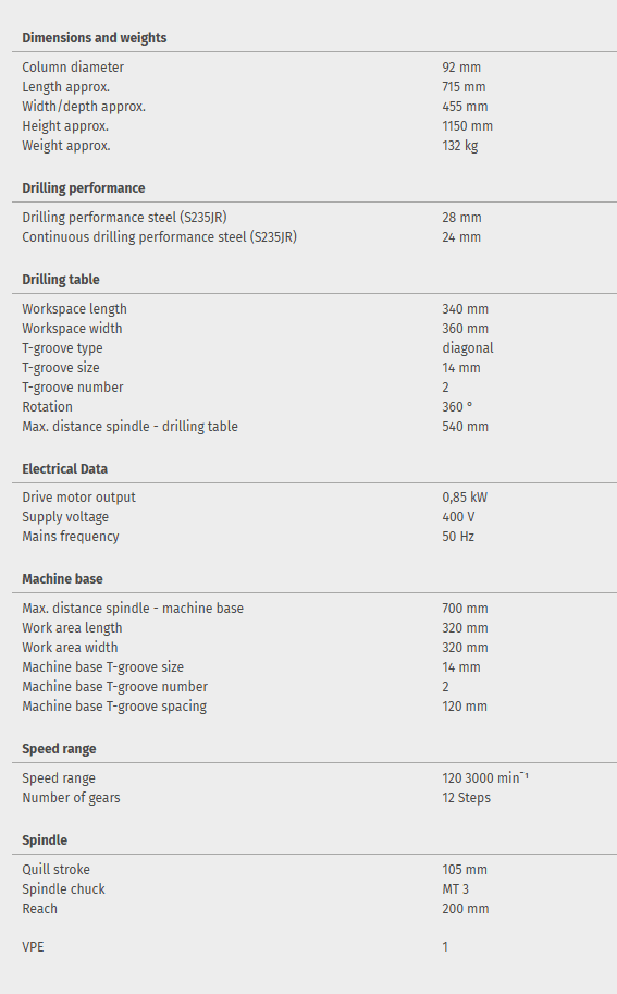Bench drill OPTIdrill DH 28FT - Image 6