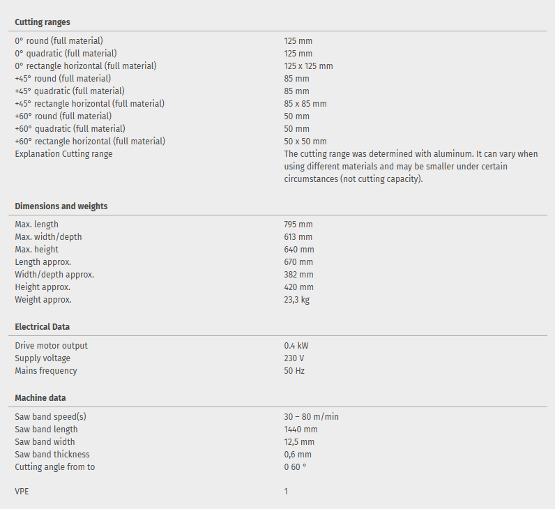 Miter band saw OPTIsaw SQ-V13 - Image 4
